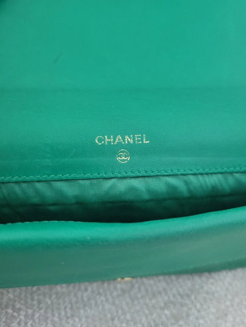 Chanel Caviar Wicked Green Pochette Crossbody Handbag